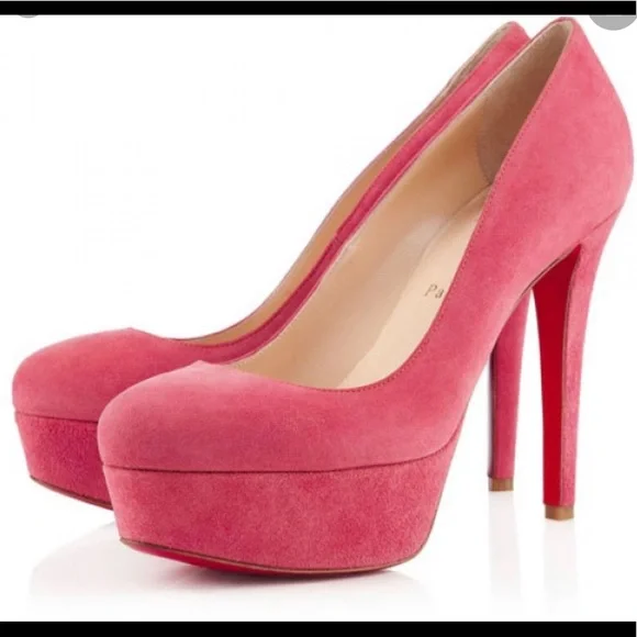 CHRISTIAN LOUBOUTIN Bianca Rose Suede Pumps
